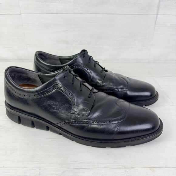 ECCO Black Leather Wingtip Derby Oxford Dress Shoes Men Size 12 EUR‎ 46 Lace Up main image 8